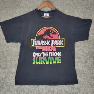 Universal Jurassic Park The Ride 90's Y2K T Rex T Shirt Size XL
